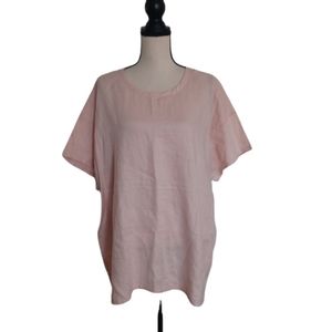 Donna Karan 100% Linen Tunic Top